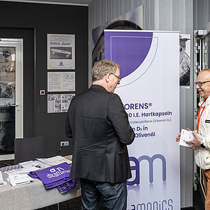 Foto vom Ausstellerbereich amedics bei den 20. Münchner AIDS- und Infektiologie-Tagen 2026 in Berlin